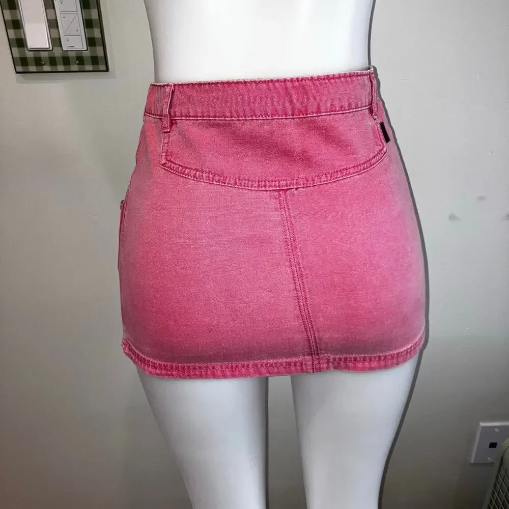 Vintage 90s y2k pink mini pepe jeans mini skirt